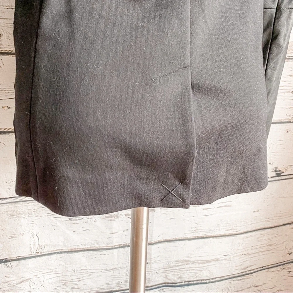 Michael Kors black blazer with faux leather sleeves